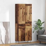 Dressoir 69,5x34x180 cm oud hout bewerkt hout