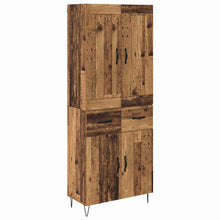 Highboard met lade Oud Hout 69,5 x 34 x 180 cm Bewerkt hout