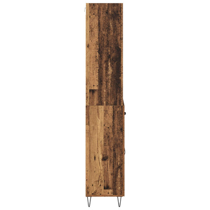 Hoge kast met lade Oud Hout 69,5 x 32,5 x 180 cm Bewerkt hout