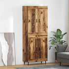 Tall cabinet 2 pcs Old Wood Carved wood