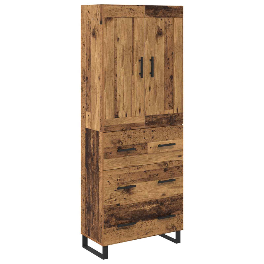 Hoge kast Oudhout 69,5 x 34 x 180 cm Bewerkt hout