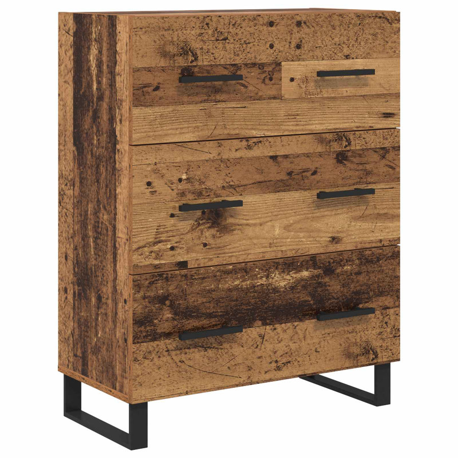 Hoge kast Oudhout 69,5 x 34 x 180 cm Bewerkt hout