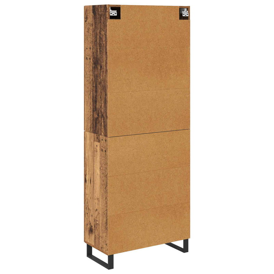 Hoge kast Oudhout 69,5 x 34 x 180 cm Bewerkt hout