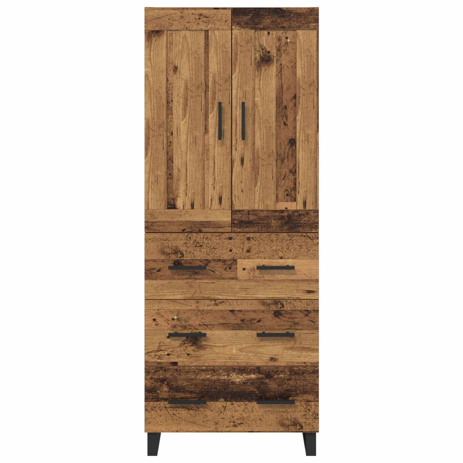 Hoge kast Oudhout 69,5 x 34 x 180 cm Bewerkt hout