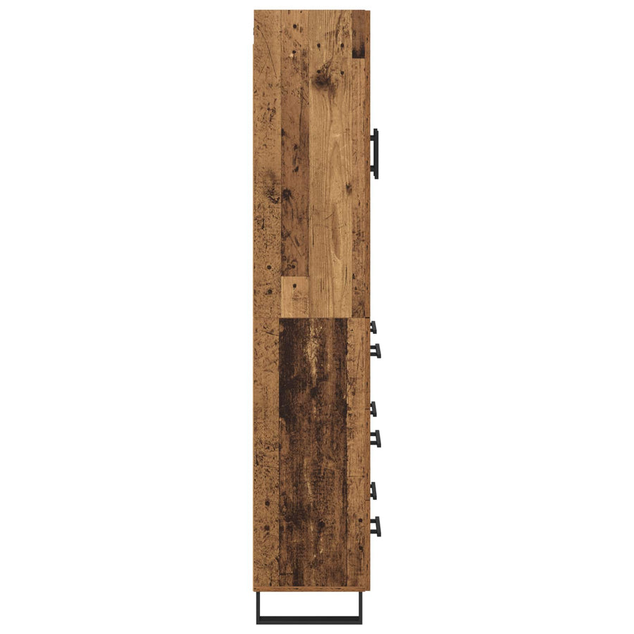 Hoge kast Oudhout 69,5 x 34 x 180 cm Bewerkt hout