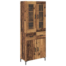 Hoge kast 2 pcs Oudhout 69,5 x 34 x 180 cm Bewerkt hout