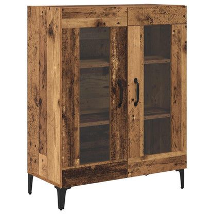 Hoge kast Oud Hout 69,5 x 34 x 180 cm Bewerkt hout