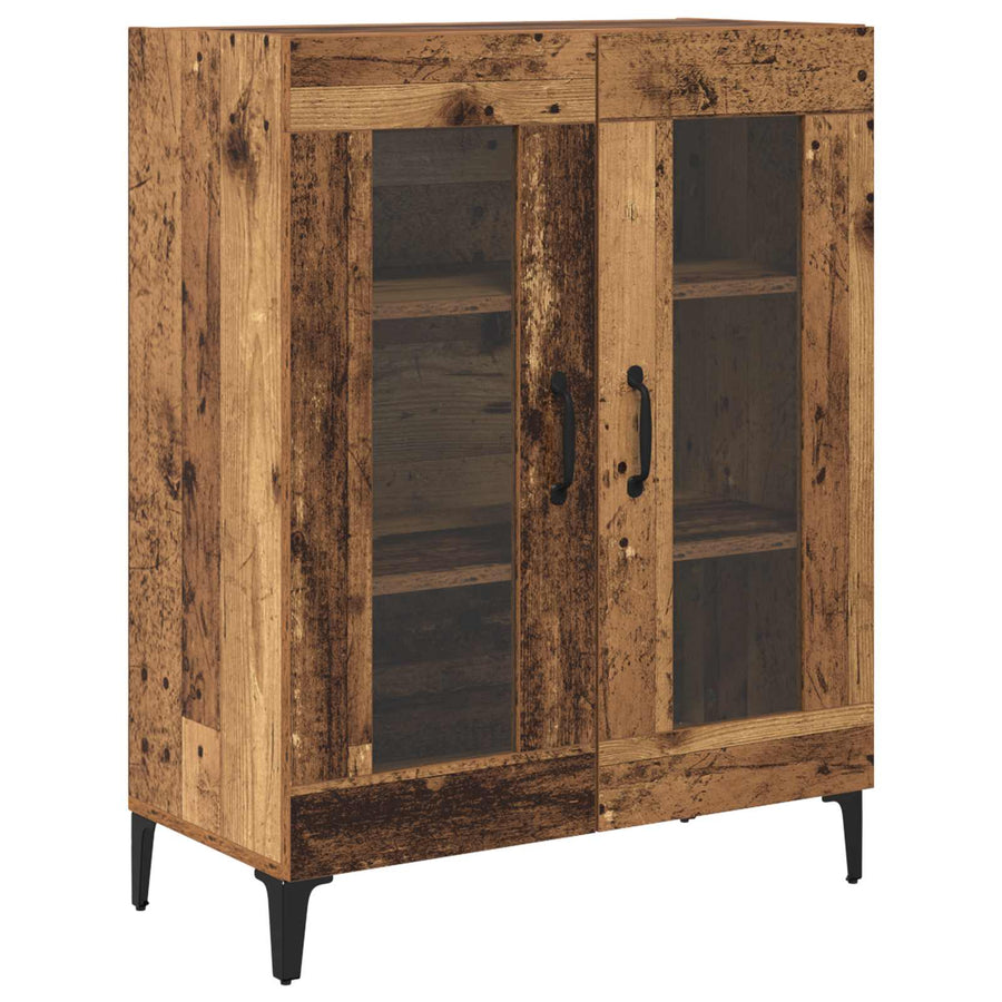 Hoge kast Oud Hout 69,5 x 34 x 180 cm Bewerkt hout