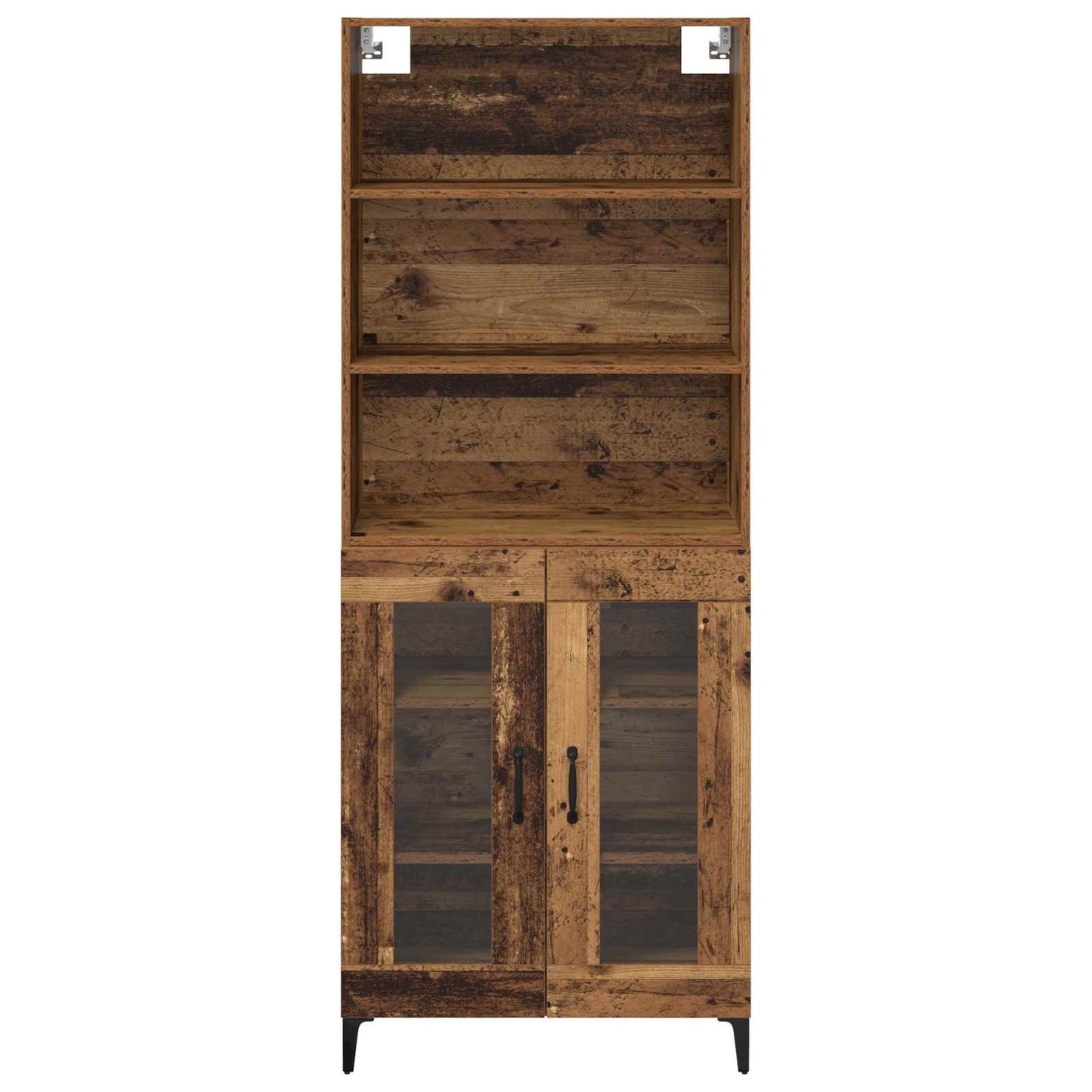 Hoge kast Oud Hout 69,5 x 34 x 180 cm Bewerkt hout