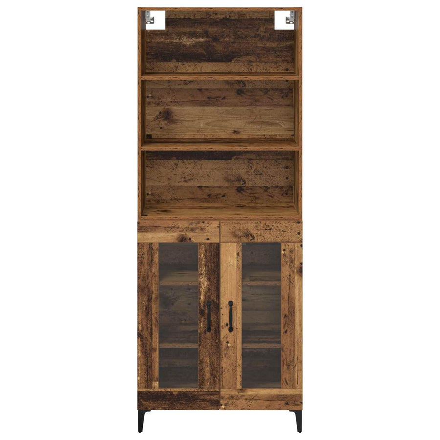 Hoge kast Oud Hout 69,5 x 34 x 180 cm Bewerkt hout