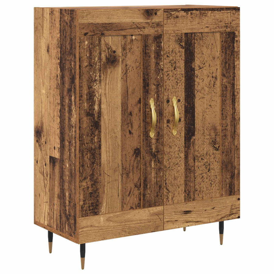 Hoge kast Oud Hout 69,5 x 34 x 180 cm Bewerkt hout