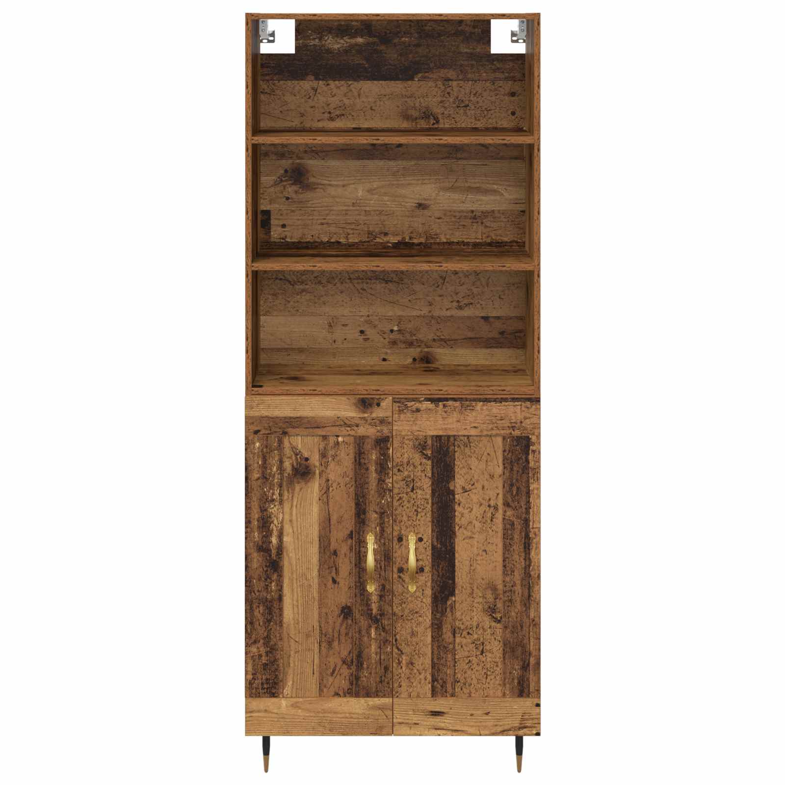Hoge kast Oud Hout 69,5 x 34 x 180 cm Bewerkt hout