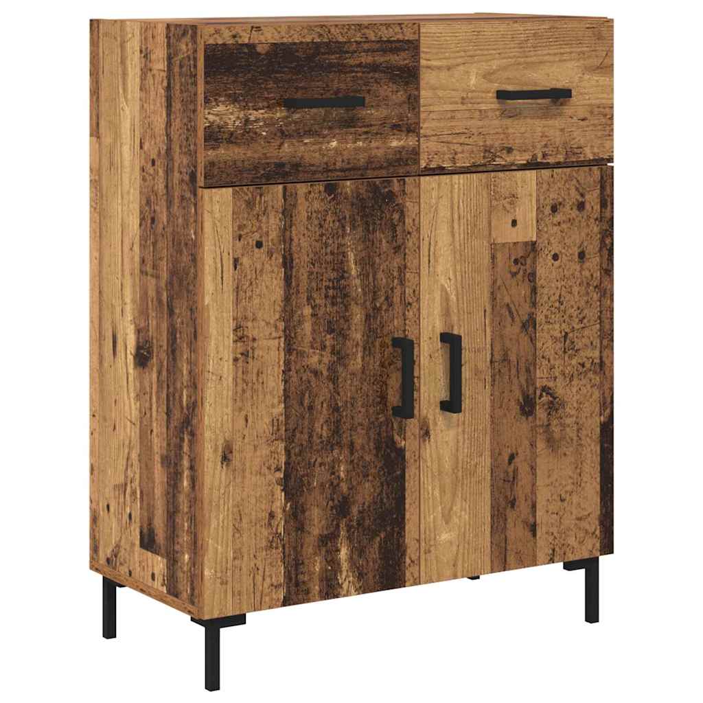 Hoge kast met lade Oud Hout 69,5 x 32,5 x 180 cm Bewerkt hout