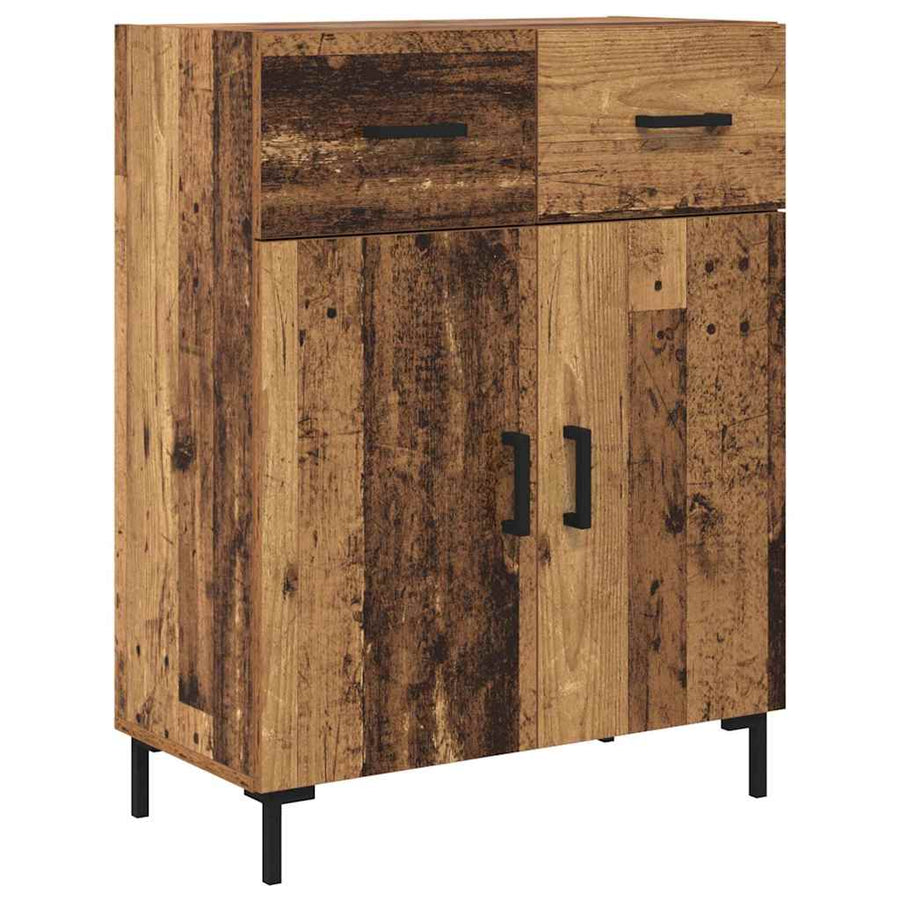 Hoge kast met lade Oud Hout 69,5 x 32,5 x 180 cm Bewerkt hout