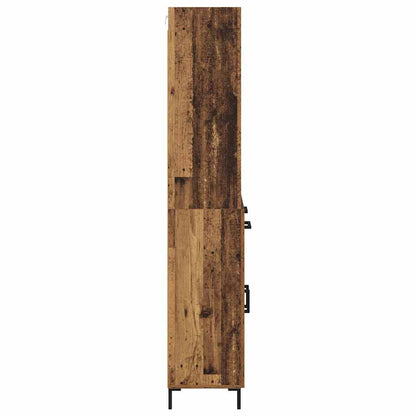 Hoge kast met lade Oud Hout 69,5 x 32,5 x 180 cm Bewerkt hout