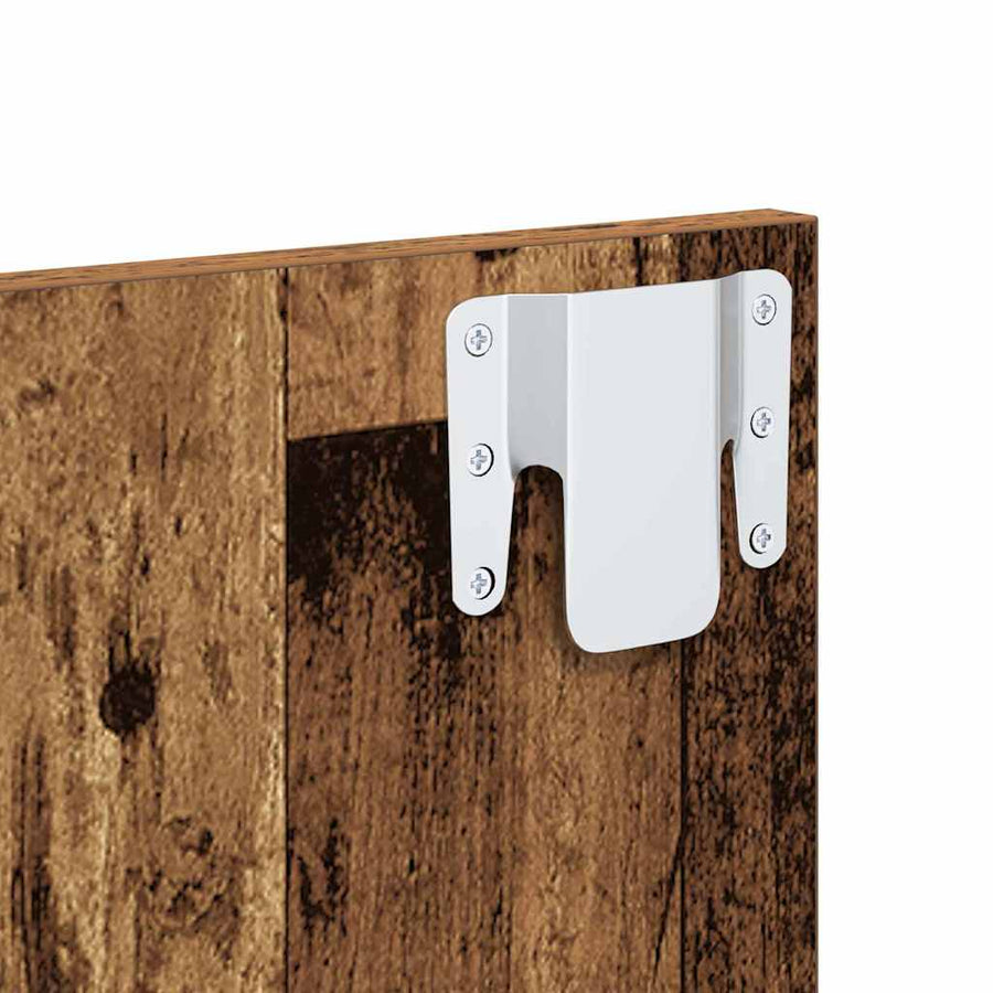 Hoofdbord Met Kast met lade 3 pcs Oud Hout Bewerkt hout