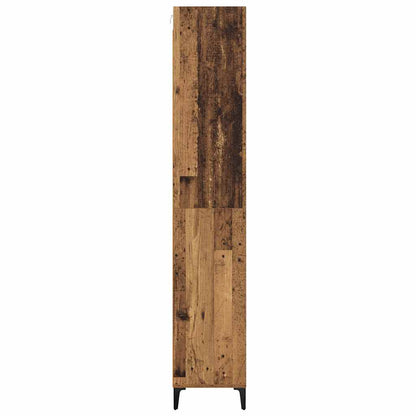 Hoge kast Oud Hout 69,5 x 34 x 180 cm Bewerkt hout
