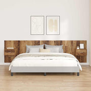 Hoofdbord met kast oud hout 297x32.5x80 cm