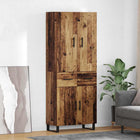 Tall cabinet with drawer 2 pcs Old Wood 69.5 x 34 x 180 cm