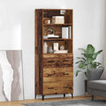 Hoge kast met lade Oud Hout 69,5 x 34 x 180 cm Bewerkt hout