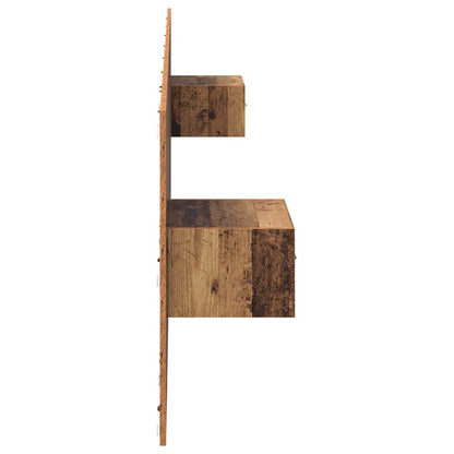 Hoofdbord Met Kast met lade 3 pcs Oud Hout Bewerkt hout