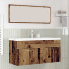 Badkamerkast 100x38,5x46 cm bewerkt hout oud hout