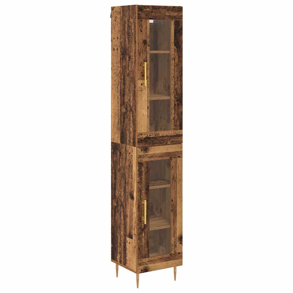 Highboard Oud Hout 34,5 x 34 x 180 cm Bewerkt hout