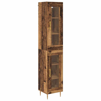 Highboard Oud Hout 34,5 x 34 x 180 cm Bewerkt hout