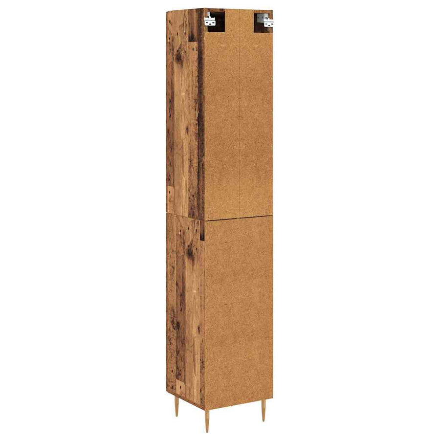 Highboard Oud Hout 34,5 x 34 x 180 cm Bewerkt hout