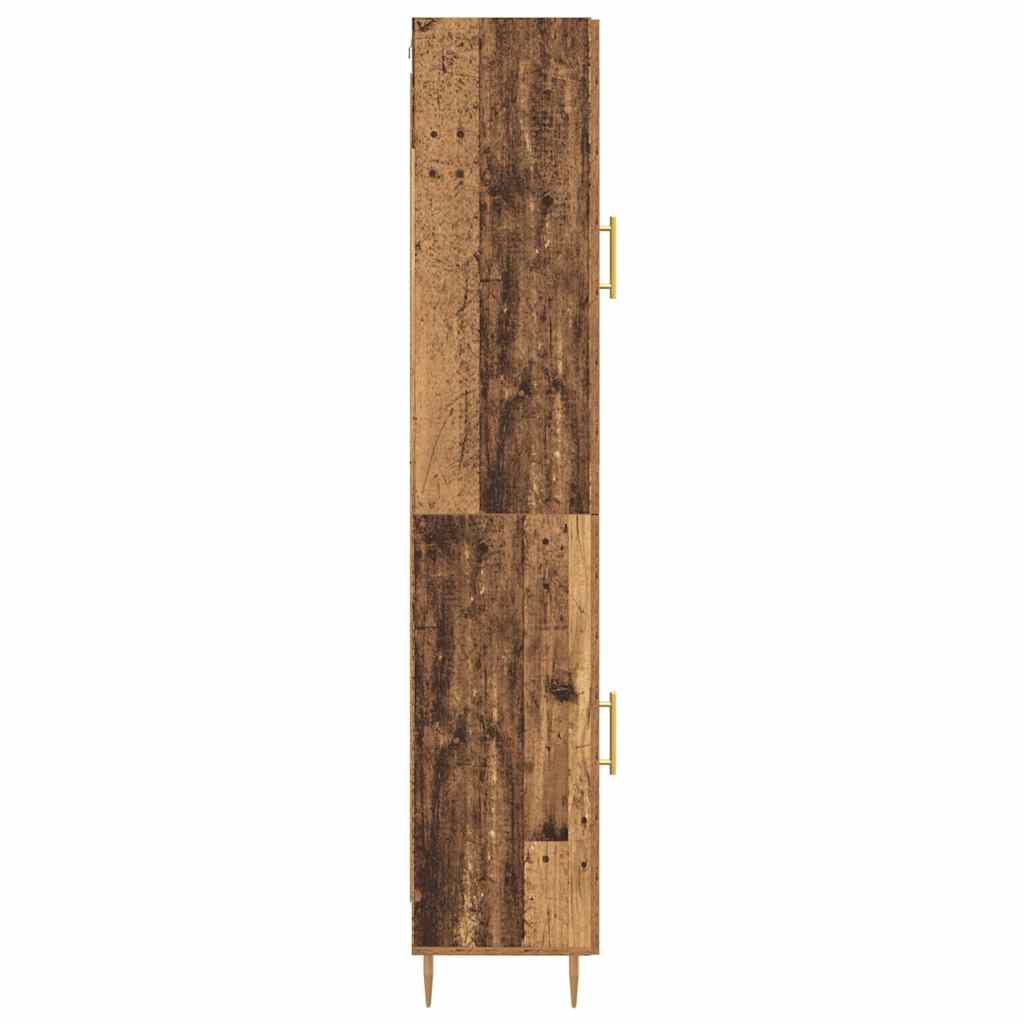 Highboard Oud Hout 34,5 x 34 x 180 cm Bewerkt hout