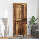 Hoge kast 69.5x34x180 cm oud hout bewerkt hout