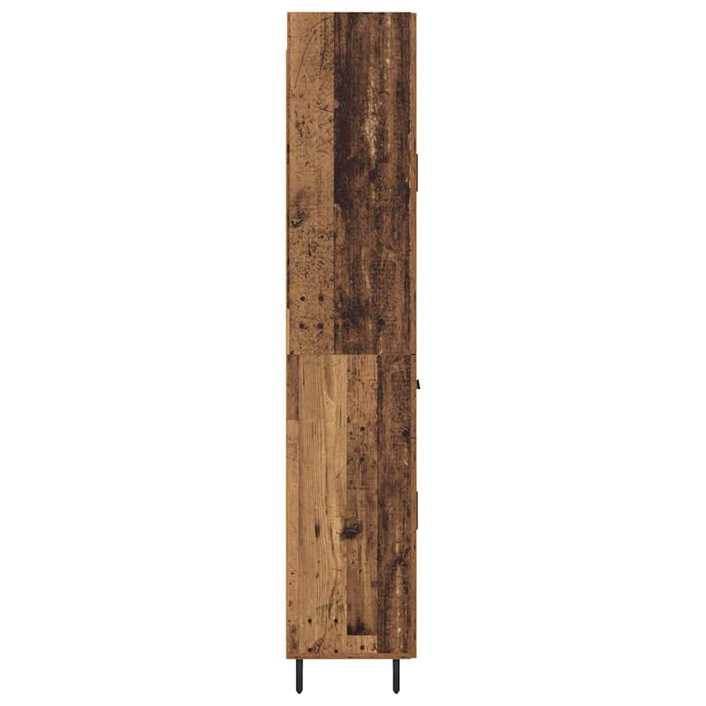 Hoge kast Oud Hout 69,5 x 34 x 180 cm Geengineerd Hout en Glas
