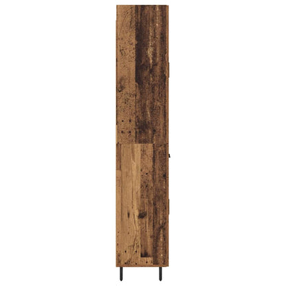 Hoge kast Oud Hout 69,5 x 34 x 180 cm Geengineerd Hout en Glas