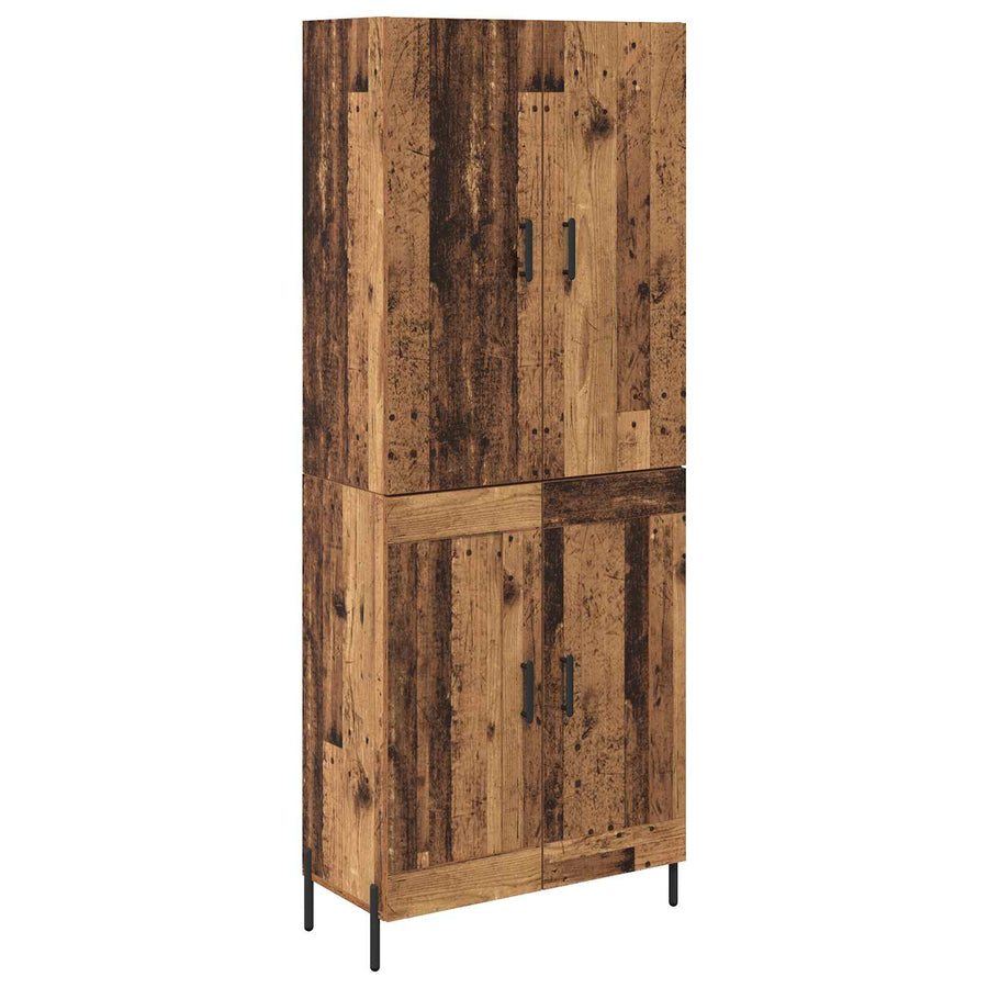 Highboard Oud Hout 69,5 x 34 x 180 cm Bewerkt hout