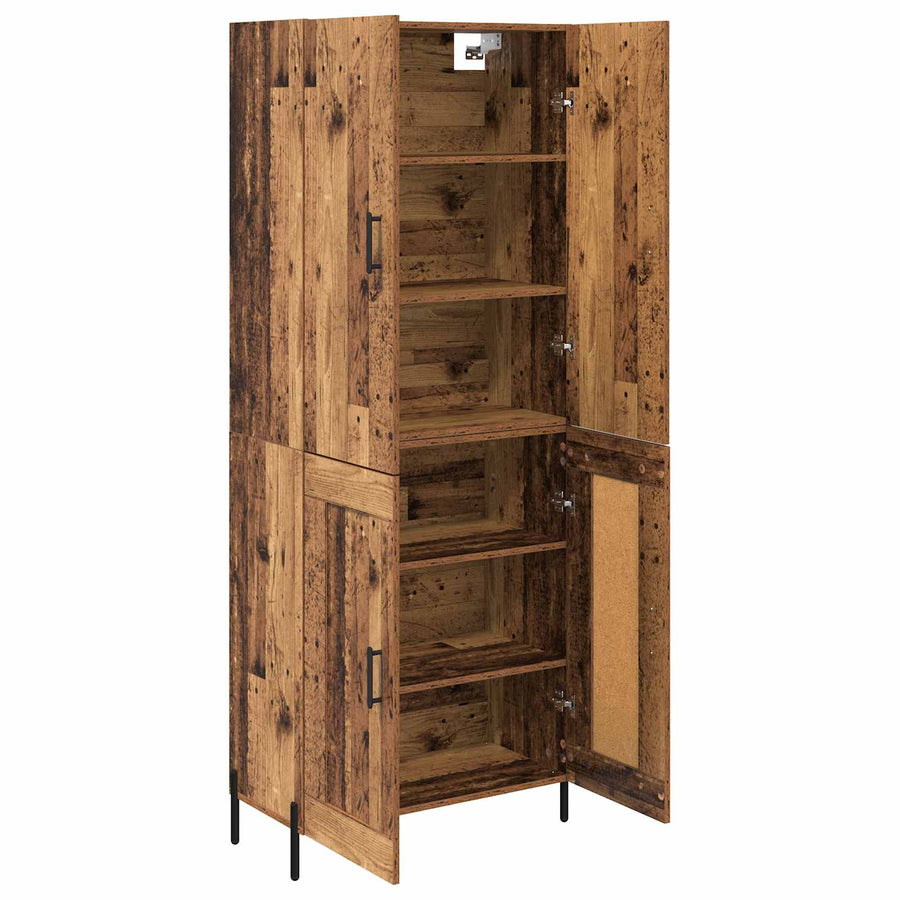 Highboard Oud Hout 69,5 x 34 x 180 cm Bewerkt hout