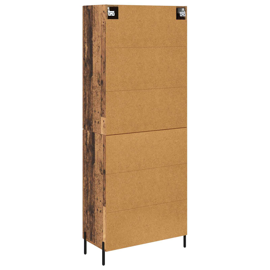 Highboard Oud Hout 69,5 x 34 x 180 cm Bewerkt hout