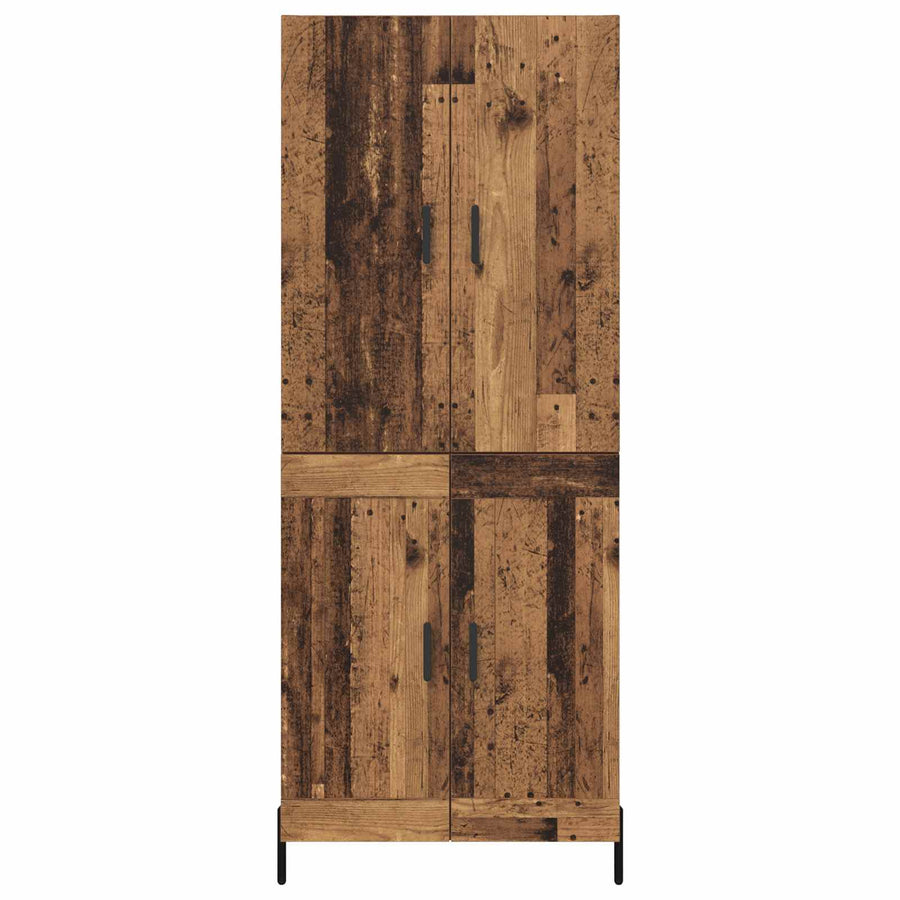 Highboard Oud Hout 69,5 x 34 x 180 cm Bewerkt hout