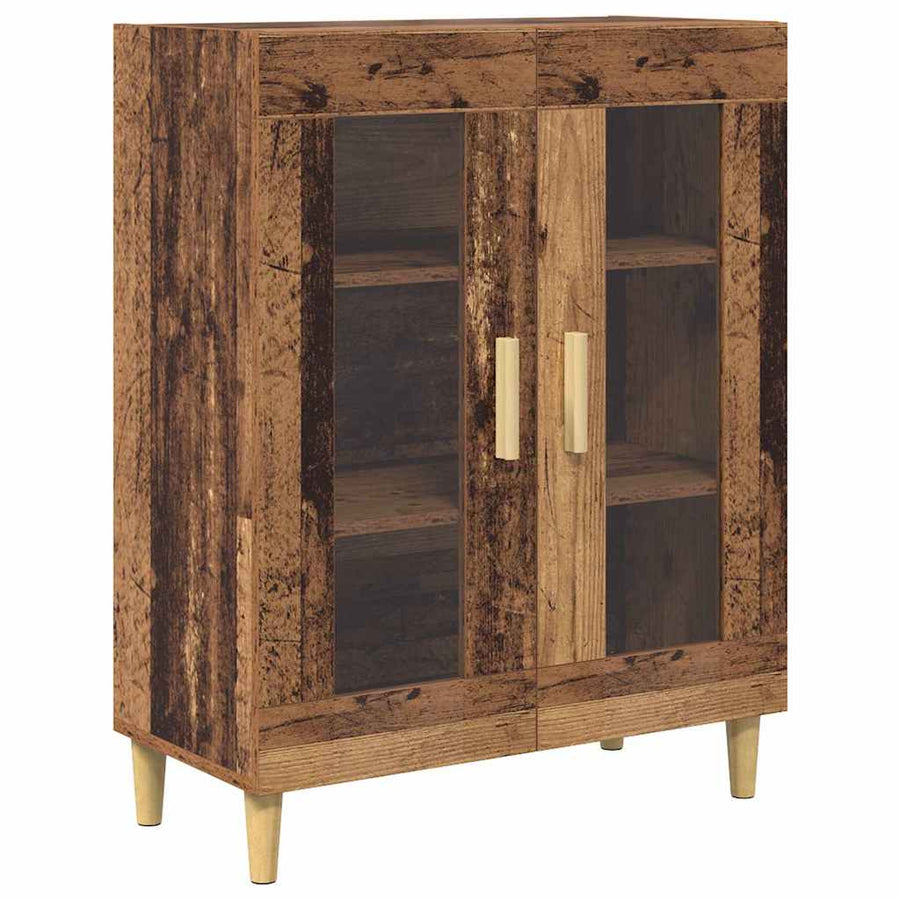 Hoge kast Oud Hout 69,5 x 34 x 180 cm Bewerkt hout