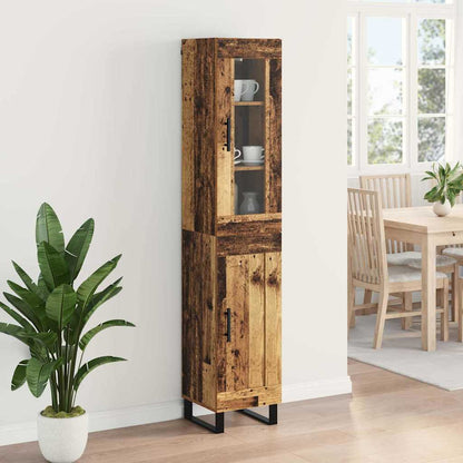 Highboard Oud Hout 69,5 x 34 x 180 cm Bewerkt hout