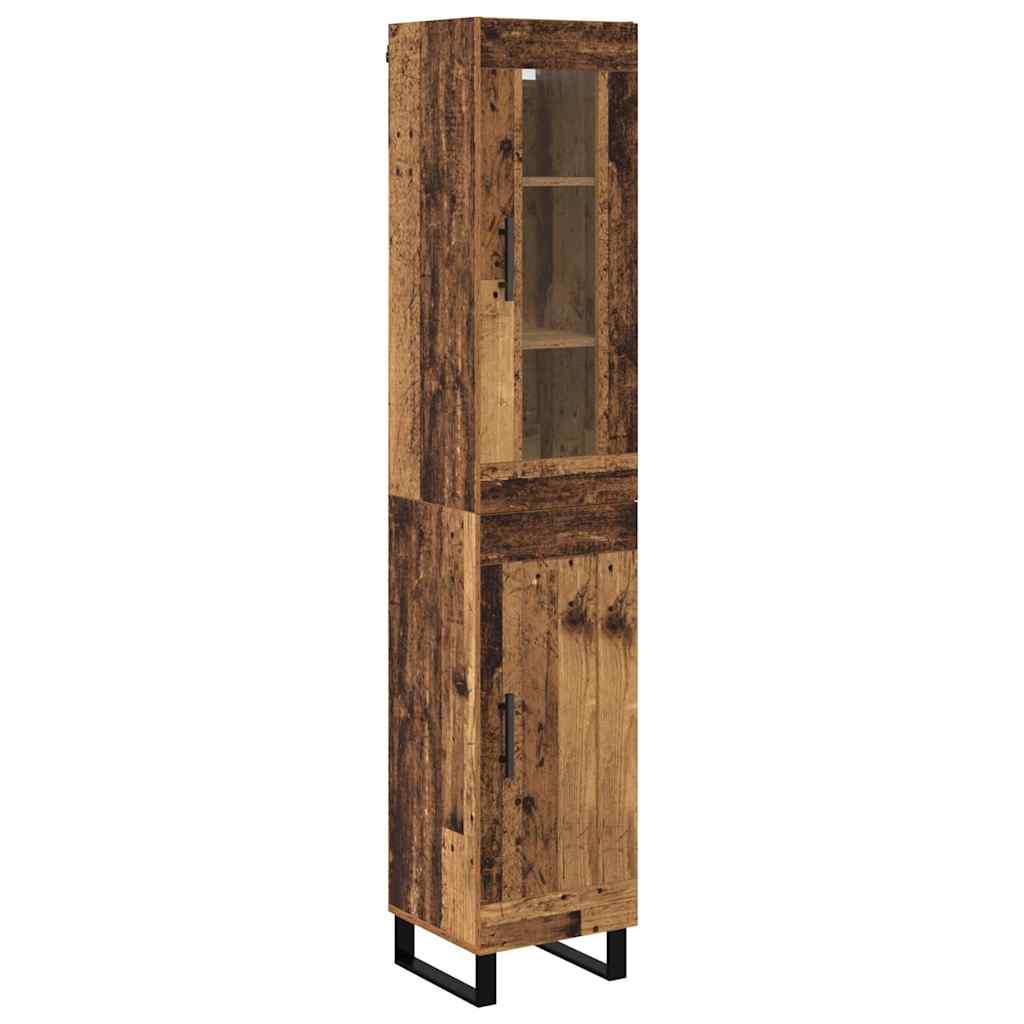 Highboard Oud Hout 69,5 x 34 x 180 cm Bewerkt hout