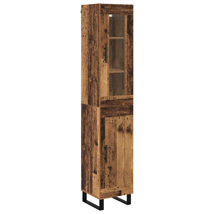 Highboard Oud Hout 69,5 x 34 x 180 cm Bewerkt hout