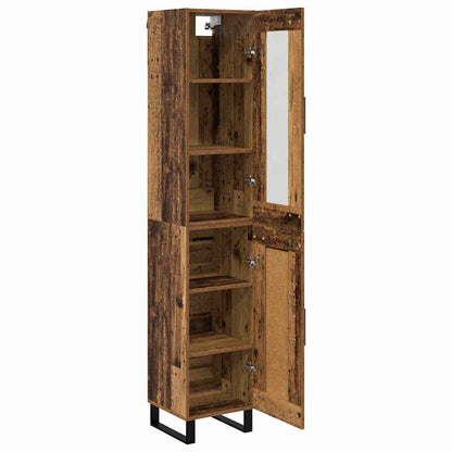 Highboard Oud Hout 69,5 x 34 x 180 cm Bewerkt hout
