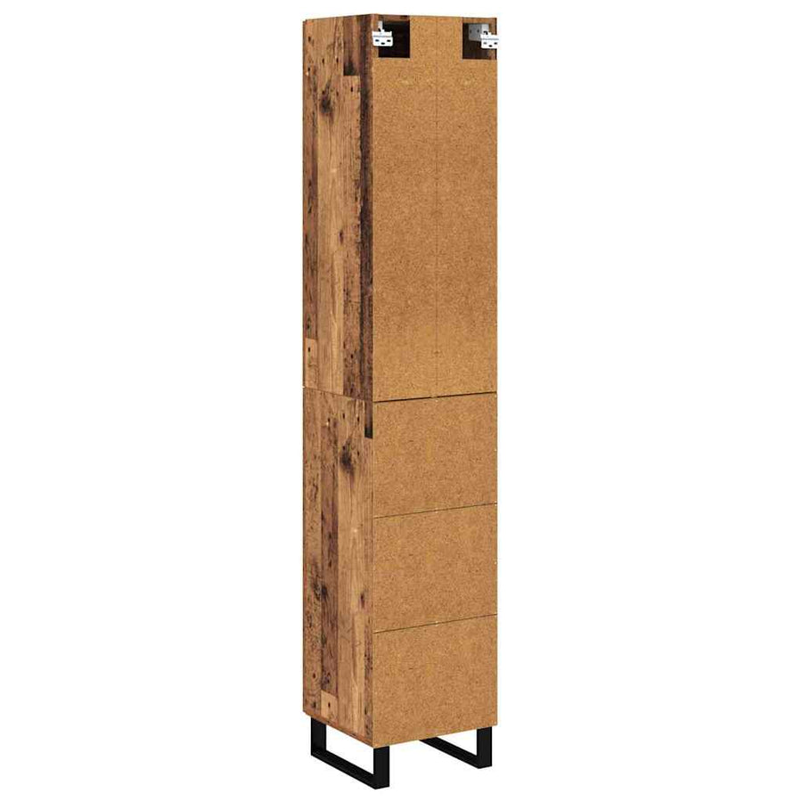 Highboard Oud Hout 69,5 x 34 x 180 cm Bewerkt hout