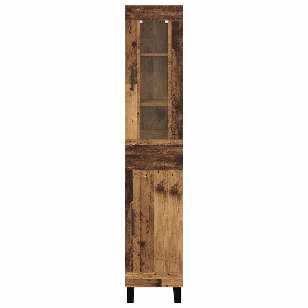 Highboard Oud Hout 69,5 x 34 x 180 cm Bewerkt hout