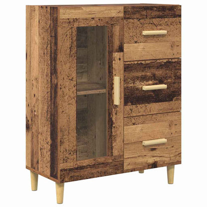 Highboard Oud hout 69,5 x 34 x 180 cm Bewerkt hout