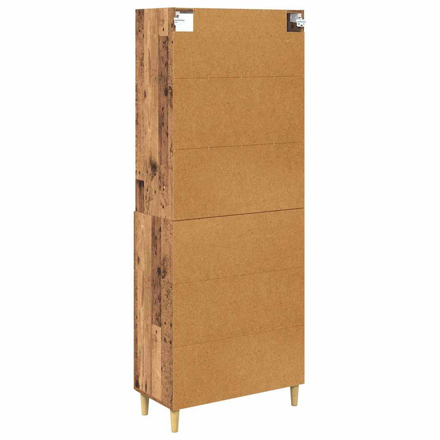 Highboard Oud hout 69,5 x 34 x 180 cm Bewerkt hout