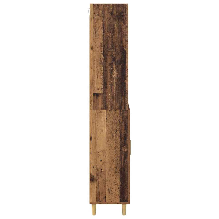 Highboard Oud hout 69,5 x 34 x 180 cm Bewerkt hout