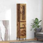 Highboard 34,5x34x180 cm bewerkt hout oud hout