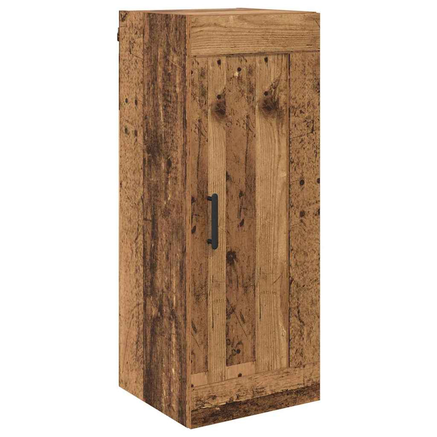 Highboard met lade Oud Hout 34,5 x 34 x 180 cm Bewerkt hout
