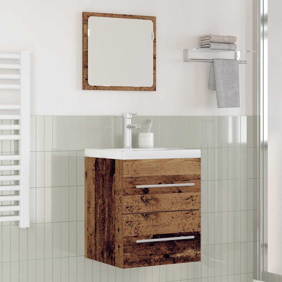 Badkamertenk te kast met lade Oud Hout 41 x 38,5 x 48 cm